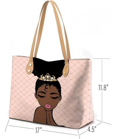 Tote Bags African American Handbags For Black Women Fashion Shoulder Bags Beach Work Travel Gift Bag Black Girl/Cosmetic Bag-...