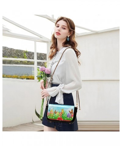 Crossbody Bags for Women Trendy Women's Black Shoulder Bag Small PU Leather Flap Cross Body Bag Handbags Pattern23 $18.44 Cro...