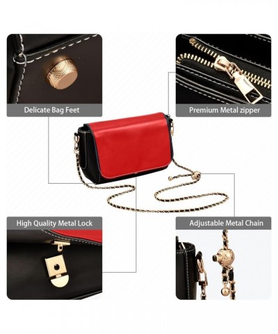 Pale Goldenrod Women Crossbody Bags Ladies Shoulder Purses with Chain Strap Soft Leather Handbags Strong Red $19.37 Shoulder ...