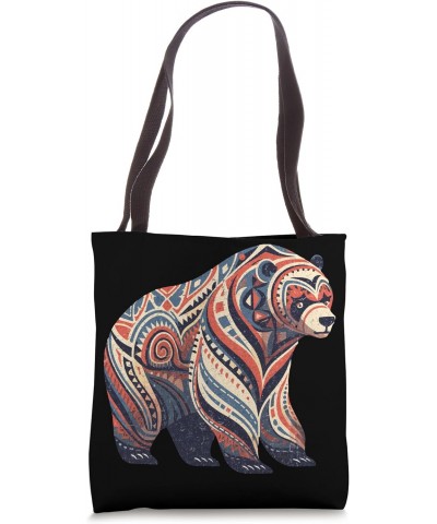 Carnivore Lovers Spirit Animal Sacred Tribal Geometric Bear Tote Bag $10.12 Totes