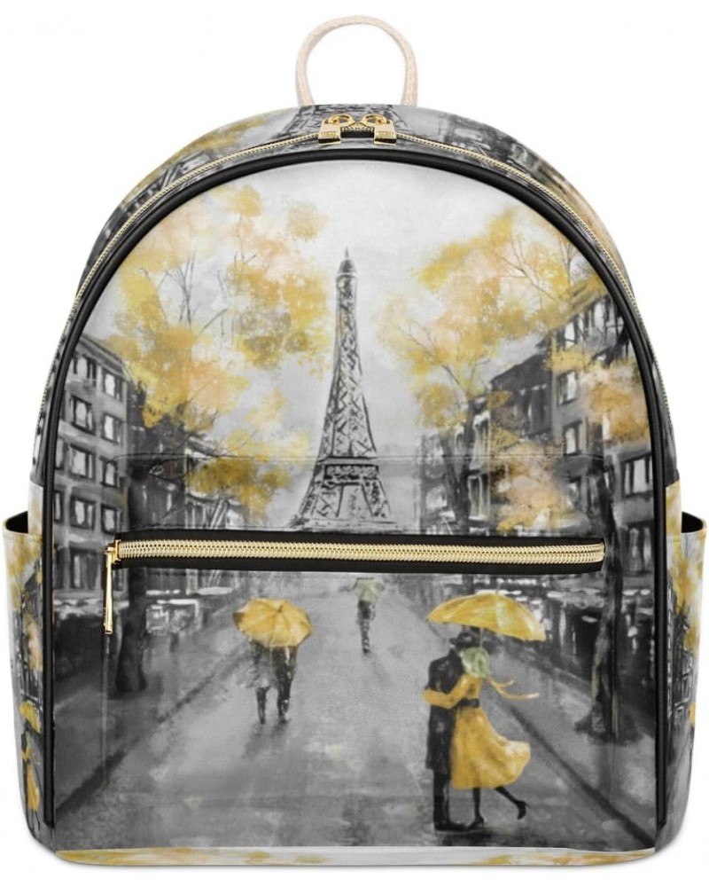 Eiffel Tower Love Backpack Purse for Women PU Leather Lightweight Ladies Shoulder Fashion Satchel Bags Travel Casual Daypack ...