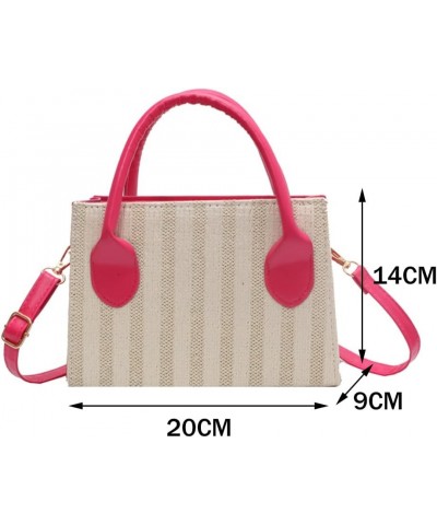 Women Fashion Female Clutch Simple Messenger Bag Lightweight All-match Casual Zipper Breathable for Birthday Gift Rose Red $8...