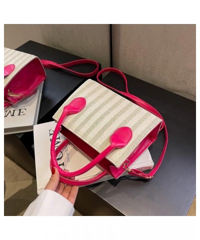 Women Fashion Female Clutch Simple Messenger Bag Lightweight All-match Casual Zipper Breathable for Birthday Gift Rose Red $8...