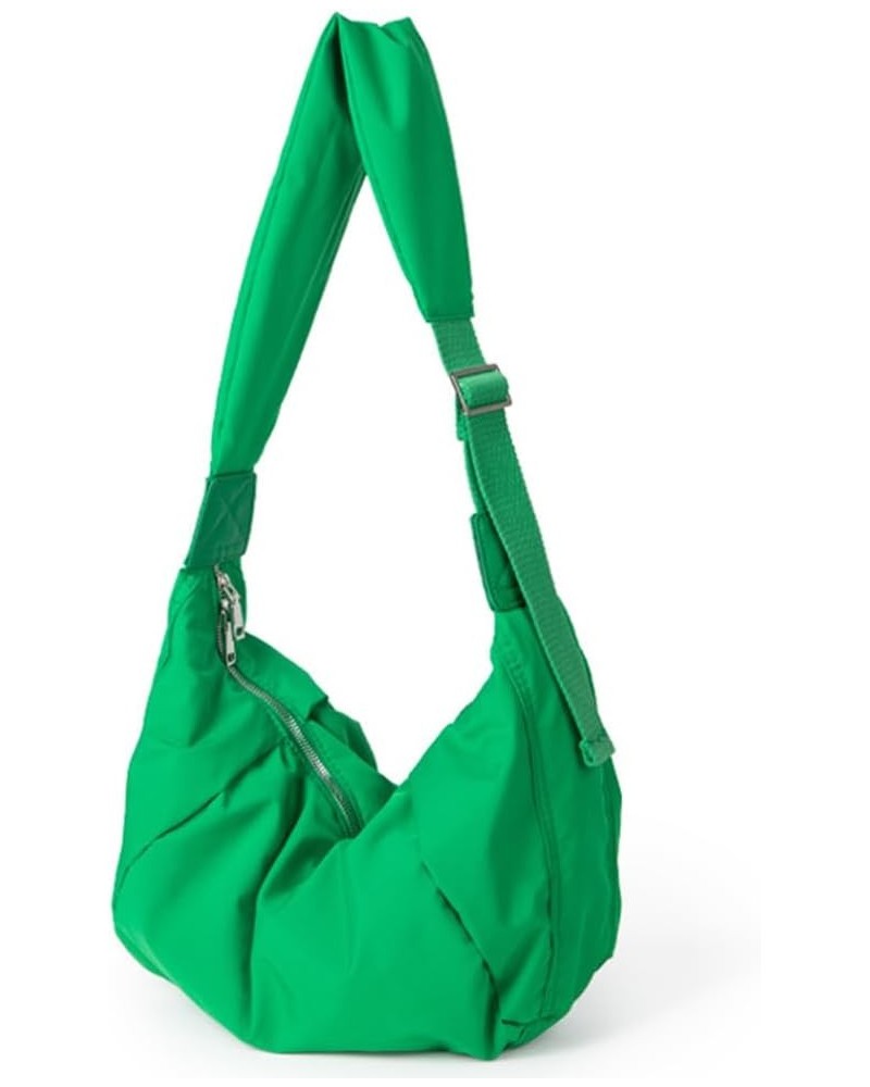 Women Nylon Crossbody Bag Casual Shoulder Bag Fashion Handbag Set Versatile Solid Adjustable Shoulder Straps Ladie Green $11....