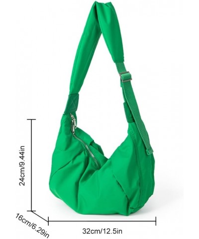 Women Nylon Crossbody Bag Casual Shoulder Bag Fashion Handbag Set Versatile Solid Adjustable Shoulder Straps Ladie Green $11....