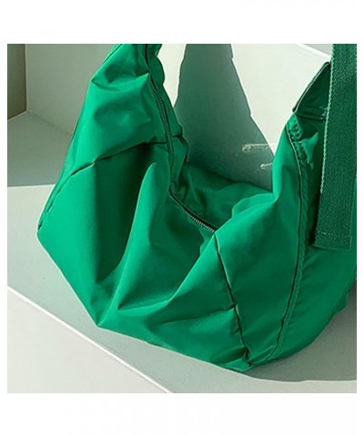 Women Nylon Crossbody Bag Casual Shoulder Bag Fashion Handbag Set Versatile Solid Adjustable Shoulder Straps Ladie Green $11....