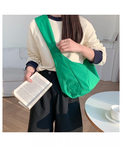 Women Nylon Crossbody Bag Casual Shoulder Bag Fashion Handbag Set Versatile Solid Adjustable Shoulder Straps Ladie Green $11....