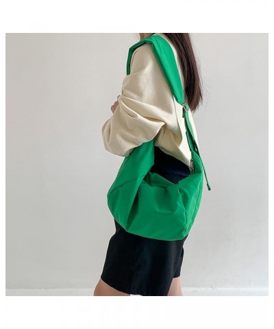 Women Nylon Crossbody Bag Casual Shoulder Bag Fashion Handbag Set Versatile Solid Adjustable Shoulder Straps Ladie Green $11....