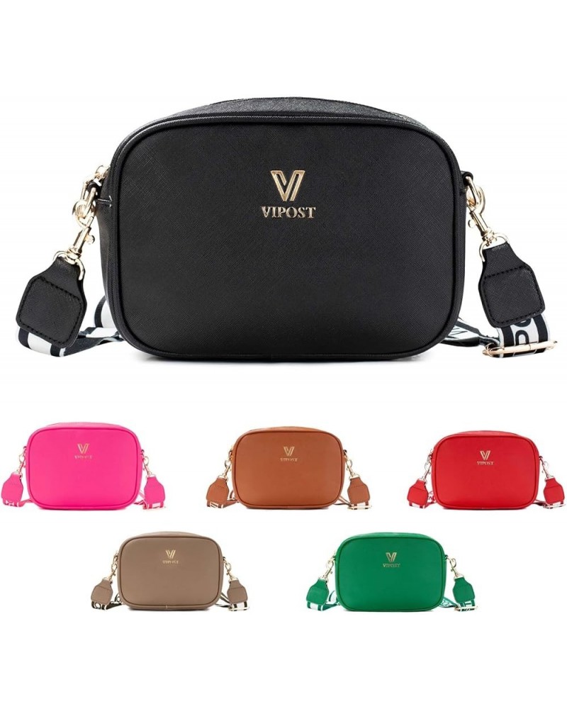 Crossbody Bags for Women, Small Leather Crossbody Bag Purse Women's Shoulder Handbags with Adjustable Strap Black $7.79 Cross...