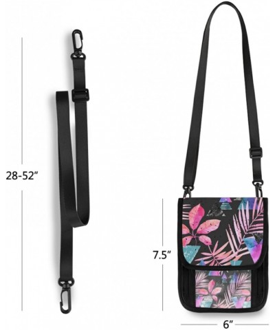 Small Crossbody Cell Phone Purse Bag 2 for Women Wallet Purse Flowers Leaves Mini Messenger Shoulder Handbag 14 $9.99 Crossbo...