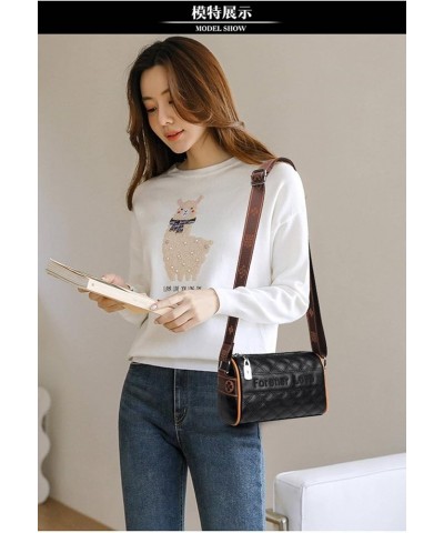 Genuine Leather Women Bag Trendy Diamond Embroidery Thread Shoulder Messenger Bag top Layer Cowhide Pillow Bag White $13.69 S...