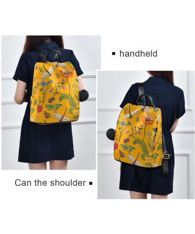 Backpack Purse for Women Fashion Travel Anti-theft Dragonfly Flower Daypack Casual Shoulder Bag Medium Size $23.51 Backpacks