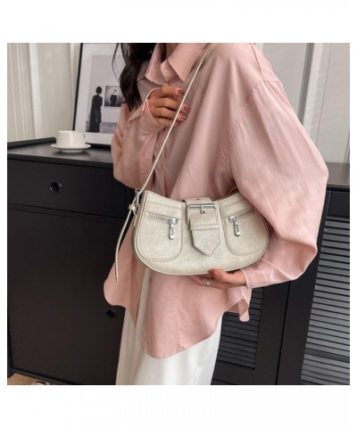 Purse for Women Punk Style Shoulder Bag Retro Leather Crossbody Bag with Adjustable Straps Handbags B199-beige $20.29 Totes