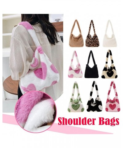 Shoulr Bags for Women P Tote Unrarm Bags t Fluffy Casl Shoulr s 02-black Heart $12.18 Totes