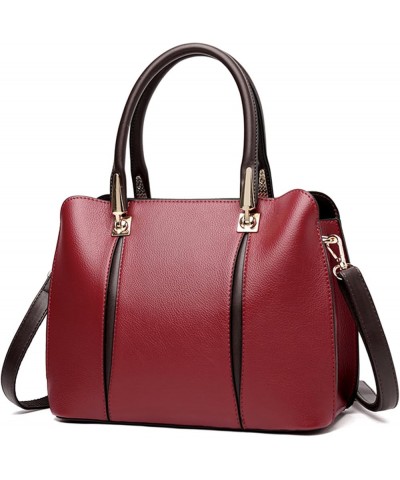 Soft Leather Handbags for Womens Top-Handle Tote Shoulder Bag Casual Crossbody Bags Hobo Purses Red $34.64 Totes