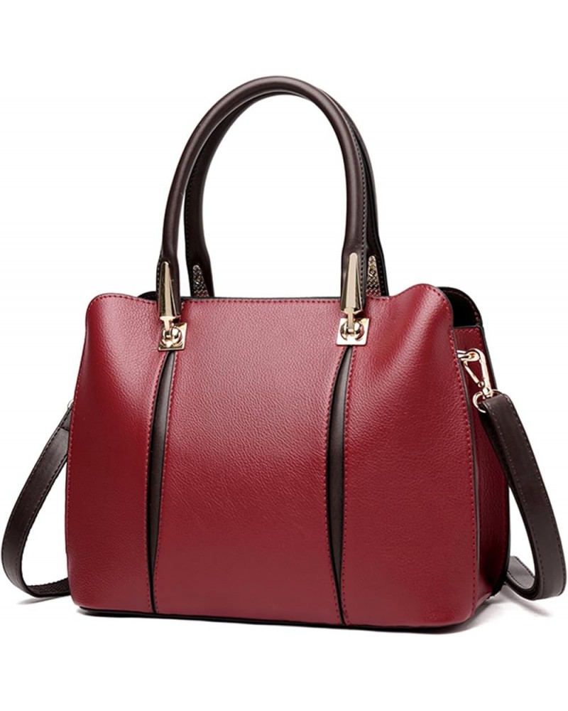 Soft Leather Handbags for Womens Top-Handle Tote Shoulder Bag Casual Crossbody Bags Hobo Purses Red $34.64 Totes