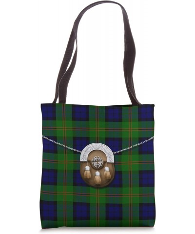 Scottish Clan Dundas Tartan Plaid With Sporran Tote Bag $12.87 Totes