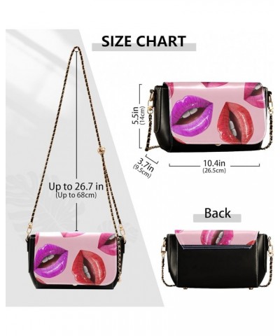 Crossbody Bags for Women Trendy Women's Black Shoulder Bag Small PU Leather Flap Cross Body Bag Handbags Pattern19 $23.36 Cro...