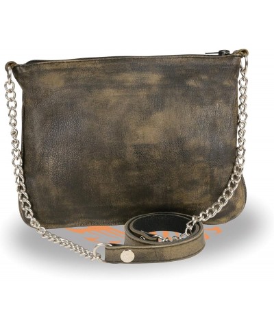 MP8810 Women's Distress Brown Chain Strap Riveted Shoulder Bag Distressed Brown $28.04 Shoulder Bags