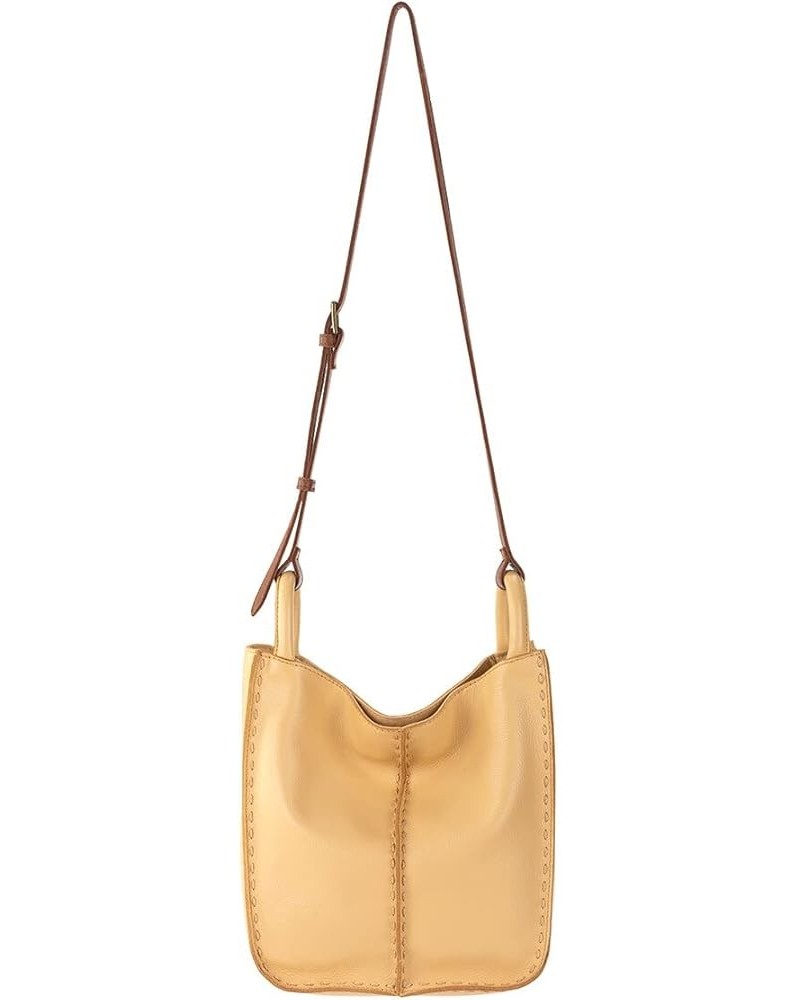 Los Feliz Crossbody Bag in Leather, Large, Unlined Purse with Single Adjustable Shoulder Strap Buttercup $50.82 Crossbody Bags