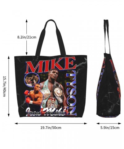 Mike Boxer Tyson Women's Tote Bag Large Capacity Shoulder Bags Casual Handbags Shopping Grocery Bag Work Bag $15.59 Totes