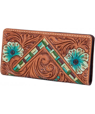 Wallet Hand Tooled Genuine Leather Western Women Bag | Handbag Purse | Women Wallet | Wristlet Wallet | Travel Wallet | Leath...