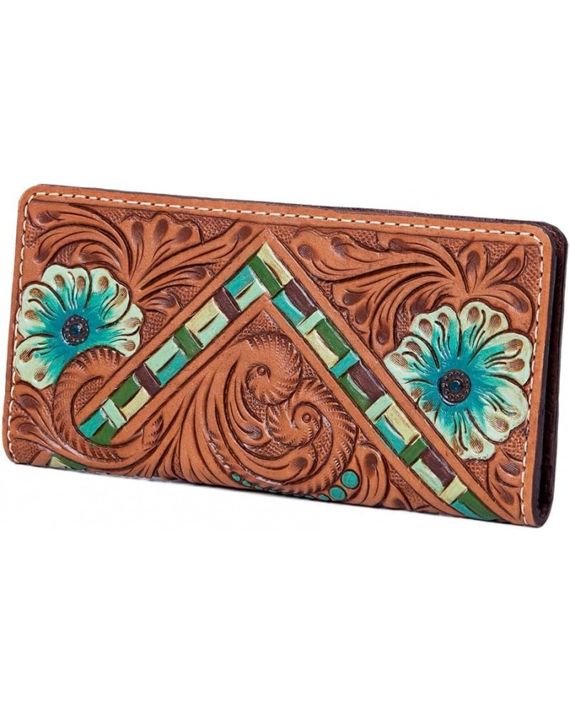 Wallet Hand Tooled Genuine Leather Western Women Bag | Handbag Purse | Women Wallet | Wristlet Wallet | Travel Wallet | Leath...