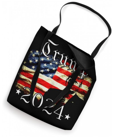 Donald Trump 2024 vintage American flag patriotic July 4th 3 Tote Bag $10.92 Totes