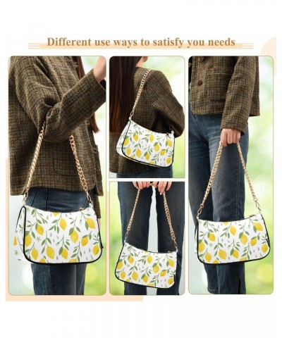 Yellow Lemons Fruit Shoulder Bag for Women Small Purse Chain Purses Shoulder Bag Arm Purse with Chain Strap for Women $12.30 ...