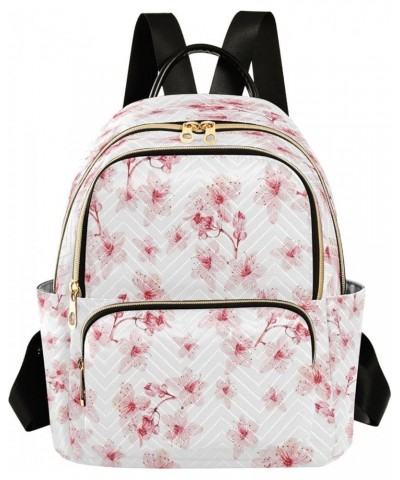 Beautiful Flower Cherry Blossom Women Backpack Purse Ladies Fashion Shoulder Bag Daypack Travel Bag 7.5L Medium $14.57 Backpacks