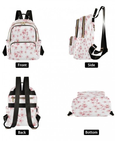 Beautiful Flower Cherry Blossom Women Backpack Purse Ladies Fashion Shoulder Bag Daypack Travel Bag 7.5L Medium $14.57 Backpacks