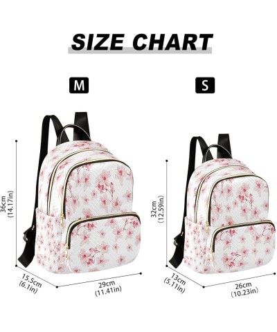 Beautiful Flower Cherry Blossom Women Backpack Purse Ladies Fashion Shoulder Bag Daypack Travel Bag 7.5L Medium $14.57 Backpacks