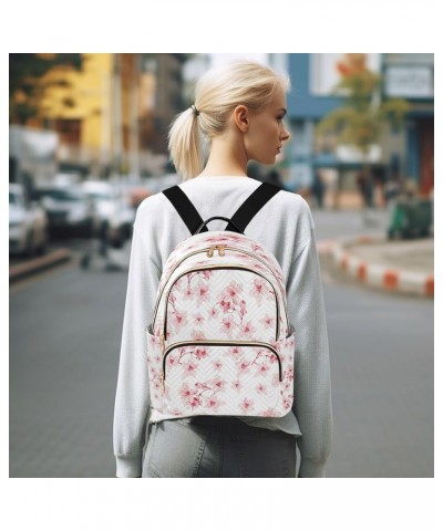 Beautiful Flower Cherry Blossom Women Backpack Purse Ladies Fashion Shoulder Bag Daypack Travel Bag 7.5L Medium $14.57 Backpacks