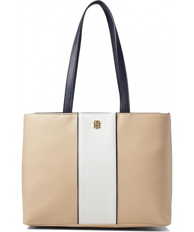 Chloe Ii Tote Fawn/White Greige/Tommy Navy $44.53 Shoulder Bags