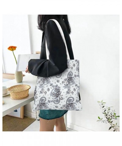 Paisley Single Shoulder Fashion Canvas Tote Shopping Bags Handbags For Men And Women Paisley18 $10.53 Totes