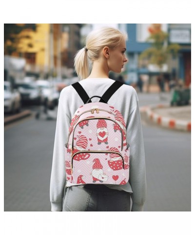 Women Backpack Gnome Romance Cupcake Balloon Anti-Theft Travel Backpack with Luggage Belt Lightweight Handbag Roomy Double Zi...