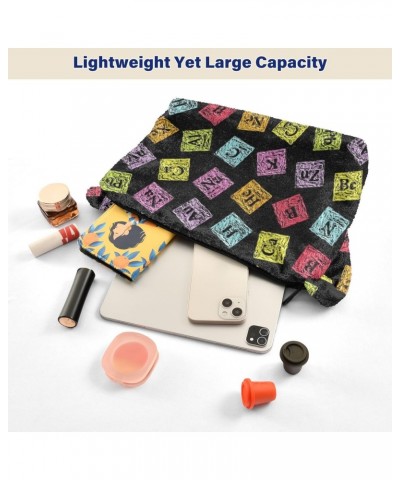 Ladies Soft Plush Underarm Bag Chemistry-turvy-periodic-funny Fluffy Shoulder Bag Women Furry Purse Handbag $19.19 Shoulder Bags