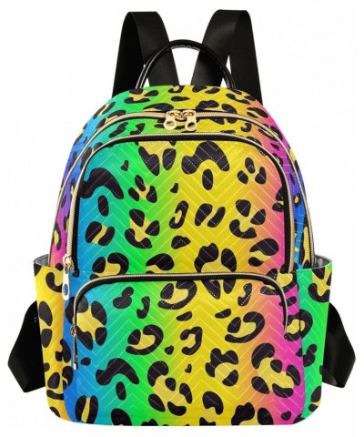 Mini Backpack Purse for Women Lightweight Girls Small Size Leopard Rainbow Cheetah Print School Teens College Traveling Mediu...