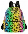 Mini Backpack Purse for Women Lightweight Girls Small Size Leopard Rainbow Cheetah Print School Teens College Traveling Mediu...