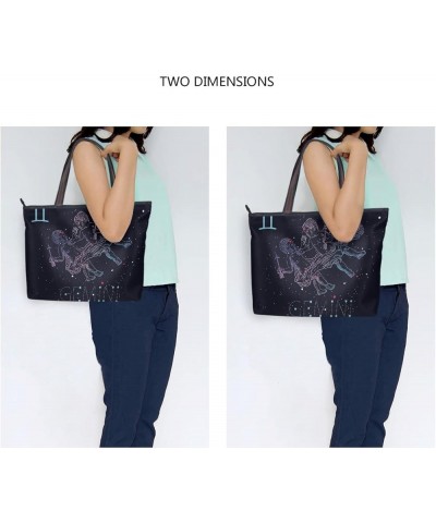 Aries Zodiac Handbags for Women Tote Bag Large Capacity Top Handle Shopper Shoulder Bag Gemini Zodiac $12.42 Totes