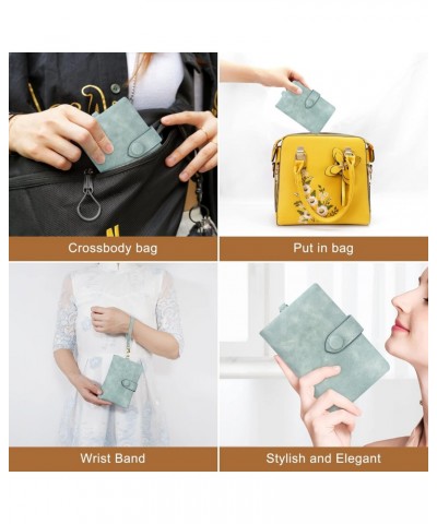 Small Wallets for Women, Soft Leather Multi Card Holder RFID Blocking Womens Wallet with Wristlet Zipper Coin Pocket (Light G...