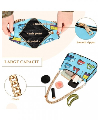 Cartoon Cars Shoulder Bag for Women Small Purse Chain Clutch Arm Purse with Chain Strap for Sister $17.39 Shoulder Bags