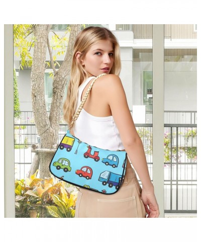 Cartoon Cars Shoulder Bag for Women Small Purse Chain Clutch Arm Purse with Chain Strap for Sister $17.39 Shoulder Bags