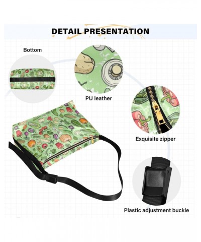 Vegetables Green Hobo Bags for Women Crossbody Bag Leather Purses Handbag Shoulder Bag for Travel Gifts Work $15.18 Hobo Bags