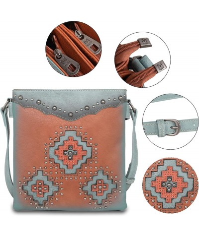 Western Aztec Collection Tote Handbag Wristlet Clutch Shoulder Bag for Women D9360brown4 $44.51 Totes