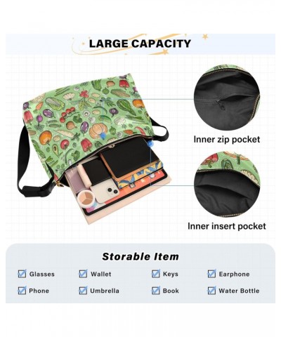 Vegetables Green Hobo Bags for Women Crossbody Bag Leather Purses Handbag Shoulder Bag for Travel Gifts Work $15.18 Hobo Bags