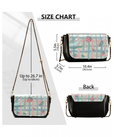 Strawberry Cute Plaid Crossbody Bag Women Beauty Side Bags with Adjustable Strap Large Sling Bag $21.31 Crossbody Bags