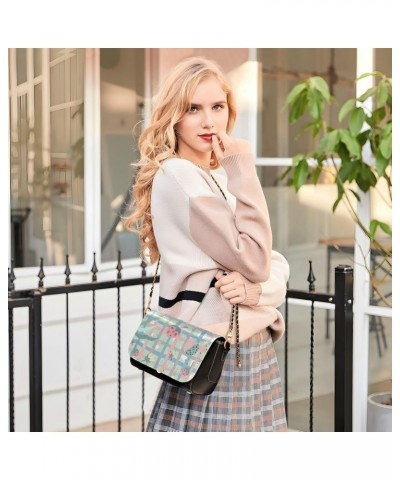 Strawberry Cute Plaid Crossbody Bag Women Beauty Side Bags with Adjustable Strap Large Sling Bag $21.31 Crossbody Bags