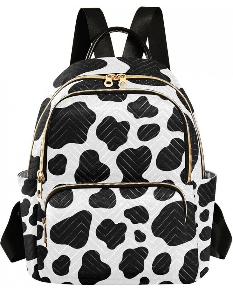 Cow Print Mini Backpack Fashion Backpack Purse for Women,Handbag Shoulder Bag Casual Daypack, Ladies Gift for College Work (M...