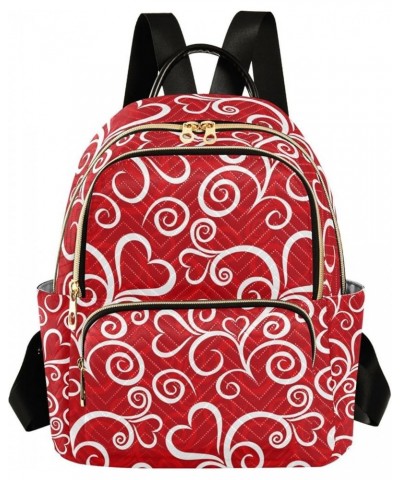 Women Backpack Heart Vibrant Flower Red Anti-Theft Travel Backpack with Luggage Belt Lightweight Handbag Roomy Double Zipper ...